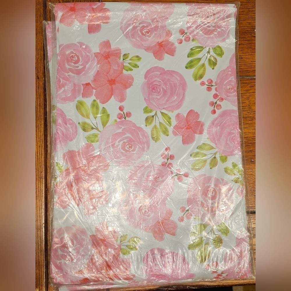 Ten 10x13 poly mailers watercolor rose pattern